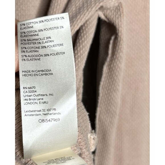 We The Free Top XS Thermal Waffle Deep V Neckline Collared Polo Thumbholes - Picture 2 of 5
